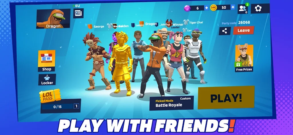 1v1 LOL Mod Apk Free Purchase